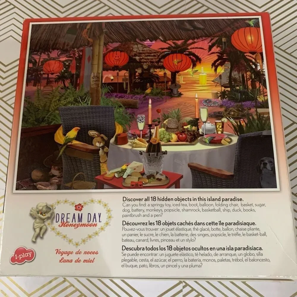 Ceaco Dream Day Dinner For Two Jigsaw Puzzle 1000 Pieces 18 Hidden‎ Items New